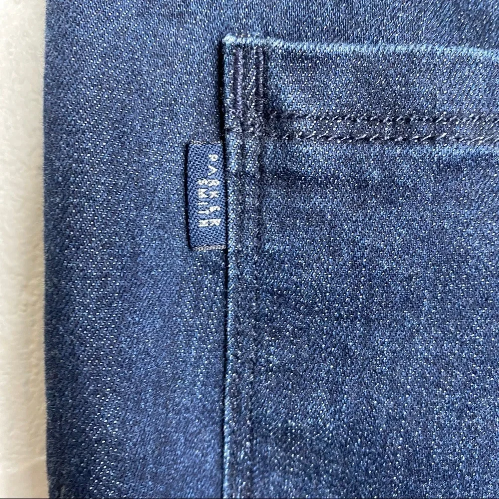 Parker Smith Peekaboo Split Hem Side Stripe Jeans in Baltic Dark Wash Size 28
